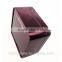 metallic red color small square hinged tin box for gift