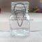 Wholsale 100ml clip glass jar & glass jar with metal clip and glass lid