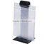 Flip Menu Holder w/ Single Clip, Includes (10) Plastic Sleeves - Black