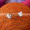 red cubic zircon beaded heart shape elegant unique single stone earring designs