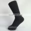 Special custom wholesale double cylinder crew solid black socks wool