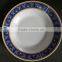 ceramic silver rim cheap white deep plate dinner set ,certificates cheap ceramic plate dishes