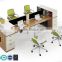 Wholesale elegant MDF four-seater office furniture desk workstation