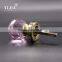 zinc base depression pink wooden door handle shining glass knobs