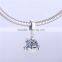 S293 Globalwin Silver Fish Animal Charm Zirconia Charm For Making Bracelet
