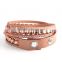 Crystal Wrap Bracelets &bangles For Women Multilayer Rhinestone Slake Leather Bracelet Crystal Long Braclet 2016 Fashion Jewelry