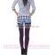 2015 Purple japanese women warm skinny stretch stirrup tight leggings