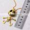 2015 New Fashion Vintage imitation Jewelry big eyes UFO Alien Skull Head Pendants Long Sweater Chain Necklaces