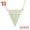 Simple Mint Green Enamel Triangle Pendant Necklace, neckles jewelry wholesale,