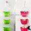 3 tier plastic storage basket for bathroom half round hanging basket