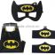 Different superheros cape and mask with wristbands costumes set for girl