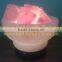 Fire Bowl Salt Lamp/ Crafted Salt Lamp/ Himalayan Salt Lamps/ Salt Lamp with Chunks