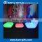 Unbreakable plastic material modern led light coffee table for living room