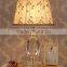 New design European style clear crystal table lamp with lace lampshade