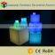 PE plastic led cube/wireless battery operated flashing color change lighted up led cube chair