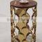 D396 Round Marble Top Stainless Steel Rose Gold Side Table