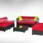 Indoor Outdoor Sofa Furniture set Patio Sectional - Red Cushion