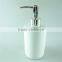lotion dispenser, toilet brush holder, tumbler accessory White Ceramic bathroom sanitary 3 set