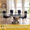 Modern 8 seater marble dining table black stone table