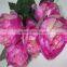 SJ20170058 artificial pink silk fabric peony flower for indoor decoration