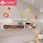 Wall Stickers DIY wood 3D flower shape Home Decal Living Room Murals Wall wood furniture sticker Decor