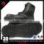 Black genuine leather & nylon canvas army jungle boots nepal army boot for military