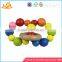 Wholesale children musical wooden sound toy top quality baby wooden sound rattle toy W08K001