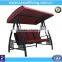 Oversize Garden Swing Seat Cushions Wicker And Steel Free Standing Swing Chairs