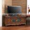 Tv Stand Corner Solid Teak Wood Mode Brown Color