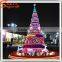 Latest design hot sale giant artificial led christmas tree ornament decoration colorful lighting tree outdoor