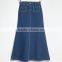 Factory Directly Sale New Ladies Flared Long Denim Skirt