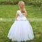 Fashion One Shoulder Flower Girl Tutu Dress Ankle-Length Girl Floral Summer Dress Children Wedding Birthday Dress