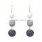 Handmade bohemian jewelry three balls dangle earrings