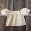 Baby Off The Shoulder Top Round Plain Colour Latest Design Girls Top