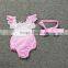 S17527A Newborn Girls Sleeveless Lace Rompers