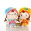 Yangzhou plush toys factory stuffed plush human doll toys with braid