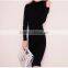 New Arrive Women Winter Sweater Dresses Slim Turtleneck Long Knitted Dress Sexy Bodycon Robe Dress