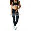 Women Set Fitness Clothing Sportswear Vest and Pants Suits Crop Top Shirts + Skinny Legging For Female