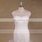 Cap Sleeves Backless Mermaid Keyhole Back Wedding Dress