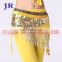 Velvet gold coins wholesale belly dance hip scarves for ladies Y-2026#