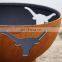 Round Corten Steel Fire Pit Bowl