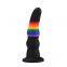 Strap-on Silicone Dildo Simple Silicone Dildo Without BallsSex Adjustable Harness Black Gold Dildo