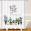 i@home chic waterproof polyester fabric bath curtain shower set bathroom custom 3d printed