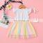 Baby Girls Summer Dress Fashion Rainbows Mesh Girls Dress Boutique Children Clothes Kids Party Dress