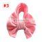 11Colors Girl Pleuche Headband Kids Solid Color hairband with big bow