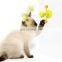New Interactive Feather Spring Cat Toy High Elastic Spring Cat Ball Toy 360 degree Rotate Kitty Toy