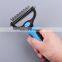 Wholesale stainless steel dog rake deshedding dematting brush comb for long haired dogs