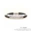 Free sample stainless steel magnetic leather bracelet XE09-0022