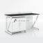 Laboratory furniture chemical resistant steel table work bench with movable cabinet