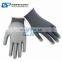 13 Gauge Polyester Liner Work Gloves Polyurethane Coating for Gardening Electronics Industry